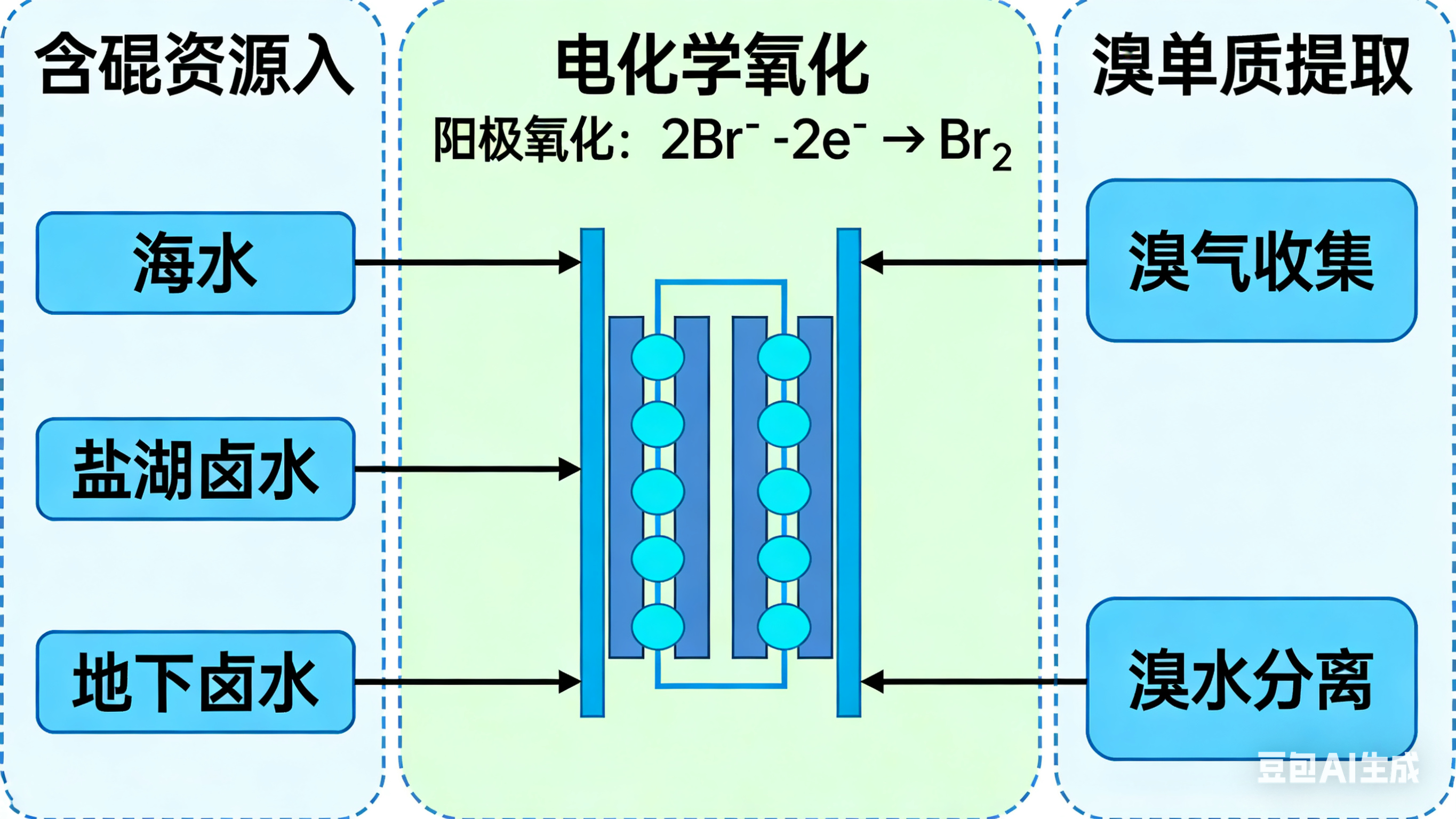 從含溴資源中提取溴化鈉：電化學氧化法的原理與工藝